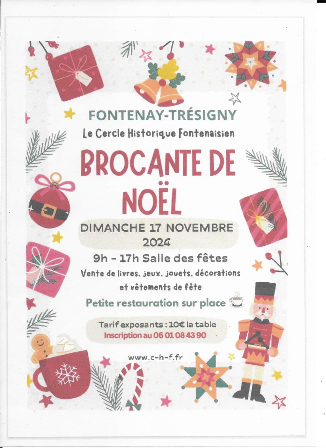 Affiche Brocante de Noël 2024